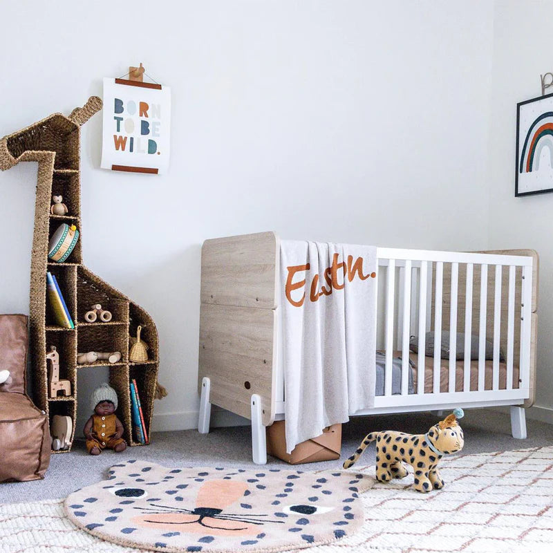 Boori - Natty Cot with Universal Changer Set Barley & Almond