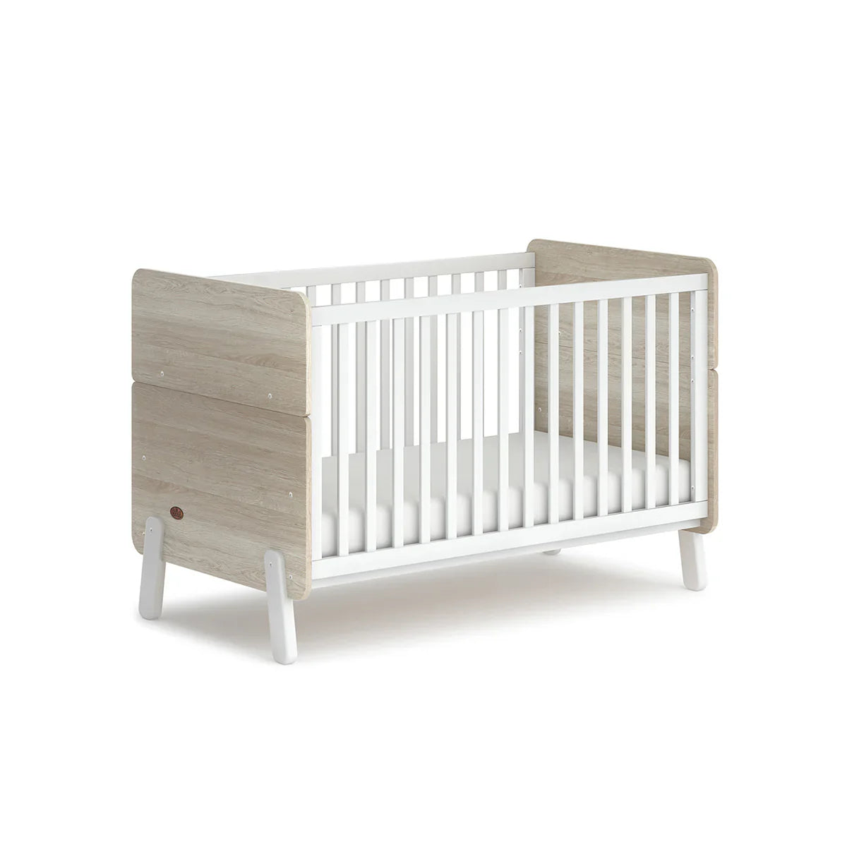 Boori - Natty Cot with Mattress, Universal Changer and Wardrobe Set Barley Oak