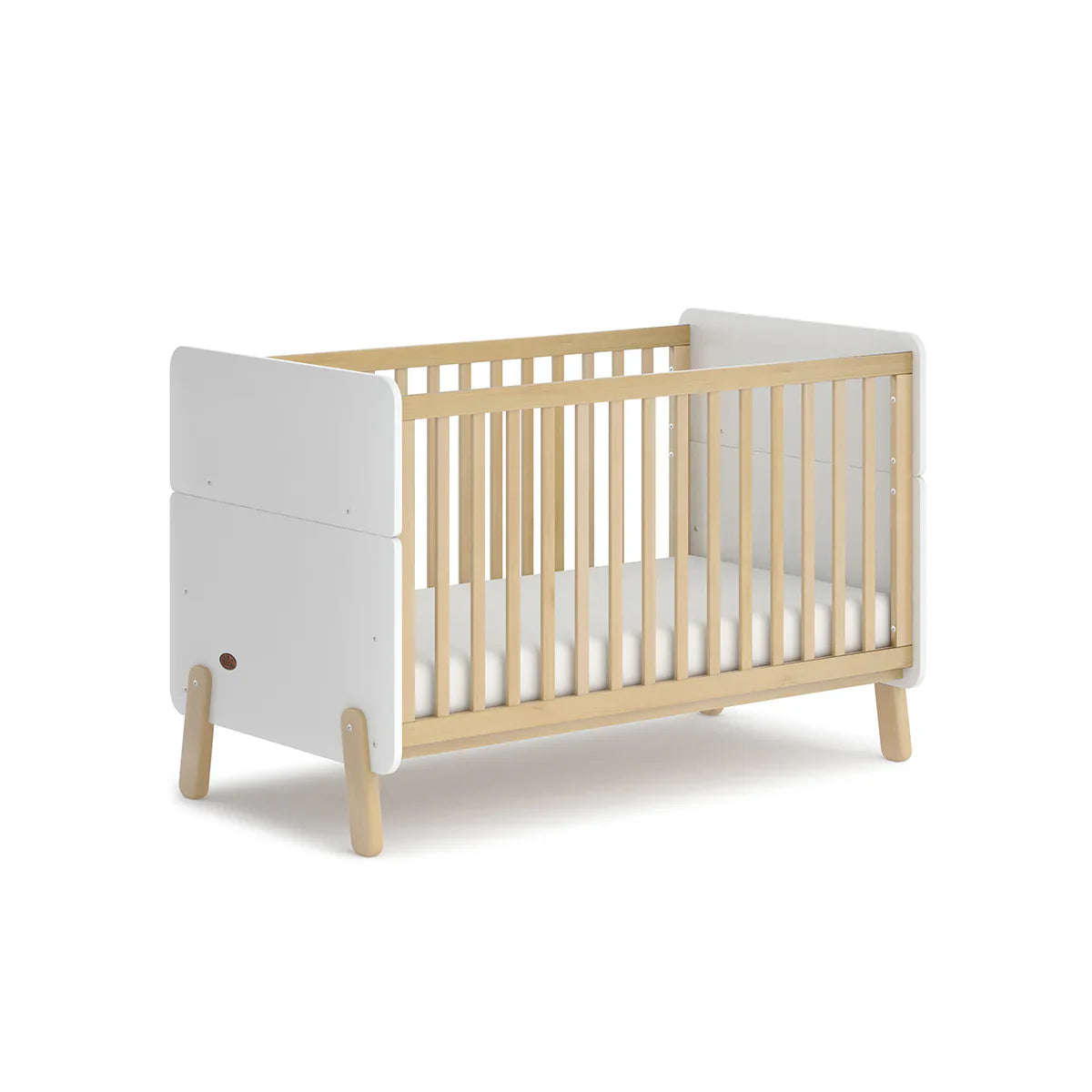 Boori - Natty Cot with Mattress, Storage Changer and Wardrobe Set Barley White & Almond