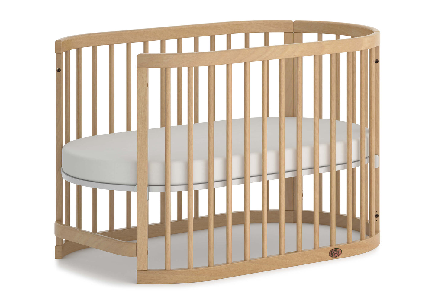 Boori - Oasis Oval Cot  and 3 Drawer Chest Beech Almond