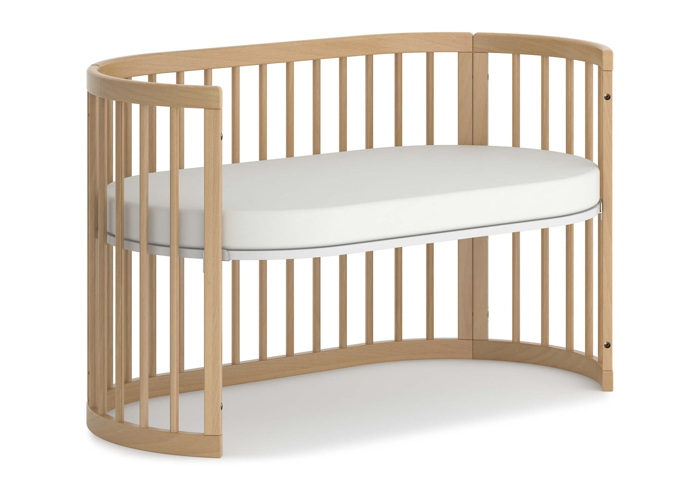 Boori - Oasis Oval Cot  and 3 Drawer Chest Beech Almond