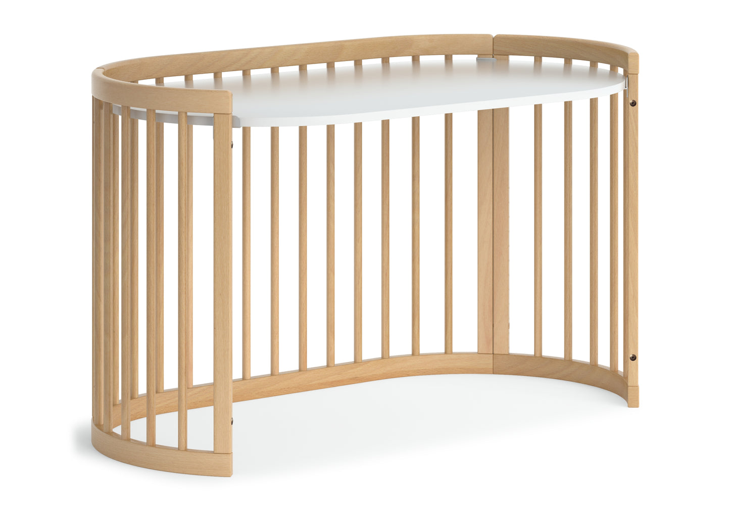 Boori - Oasis Oval Cot  and 3 Drawer Chest Beech Almond