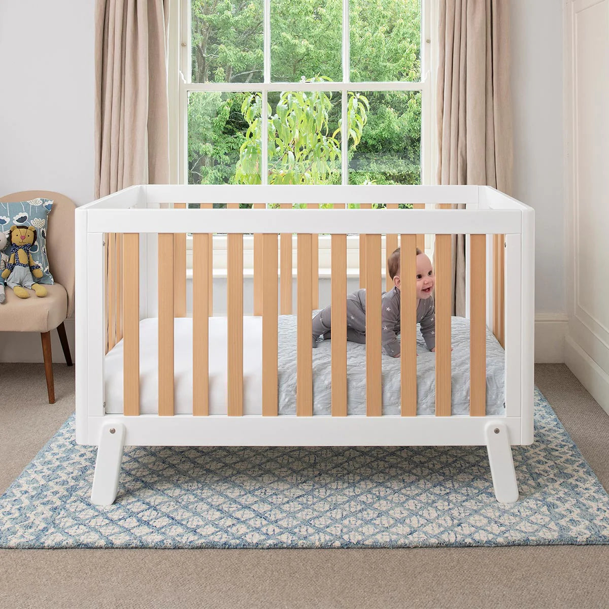 Boori - Turin Cot Bed_ Barley White and Almond