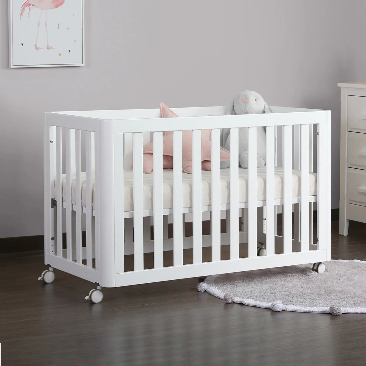 Boori - Turin Compact Baby Cot_Barley White 120 x 60 cm