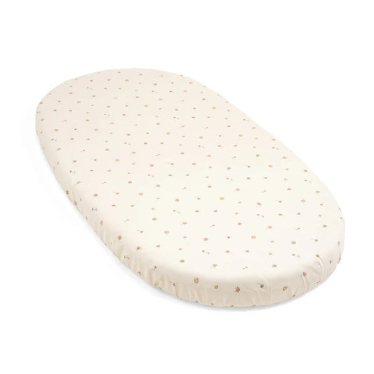 Stokke - Sleepi Bed Fitted Sheet Flower Ecru