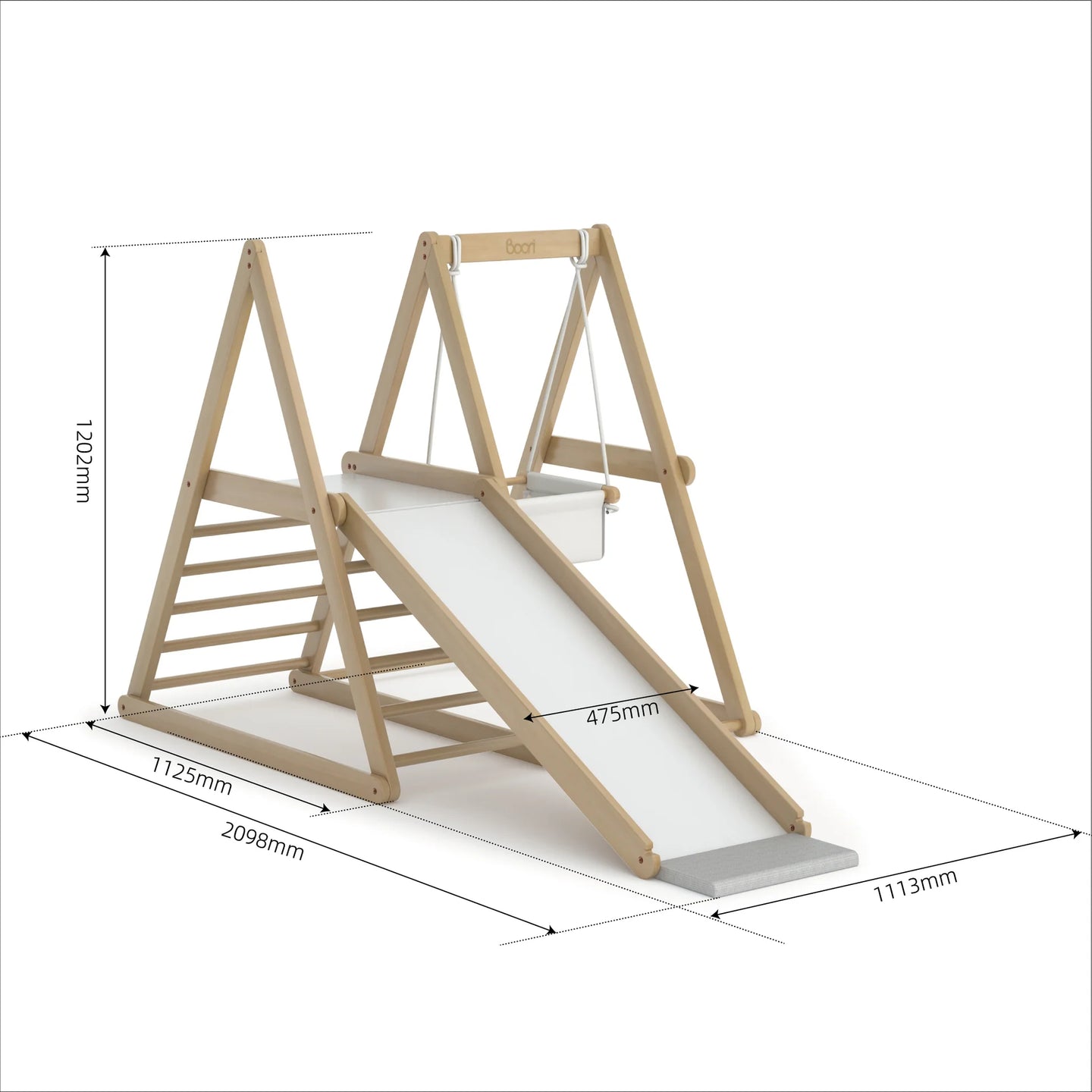 Boori - Kids Tidy Climbing Gym - Barley White and Almond