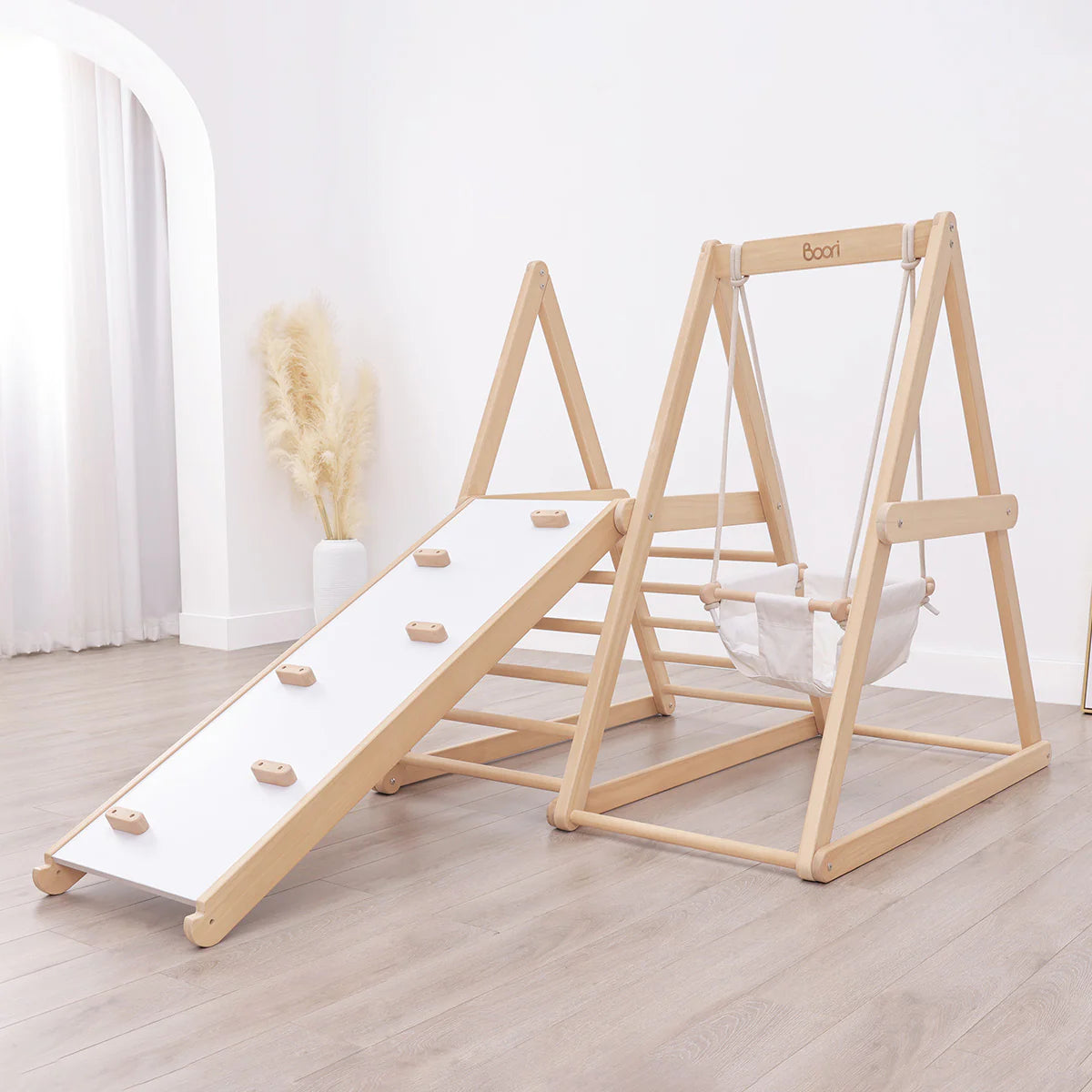 Boori - Kids Tidy Climbing Gym - Barley White and Almond
