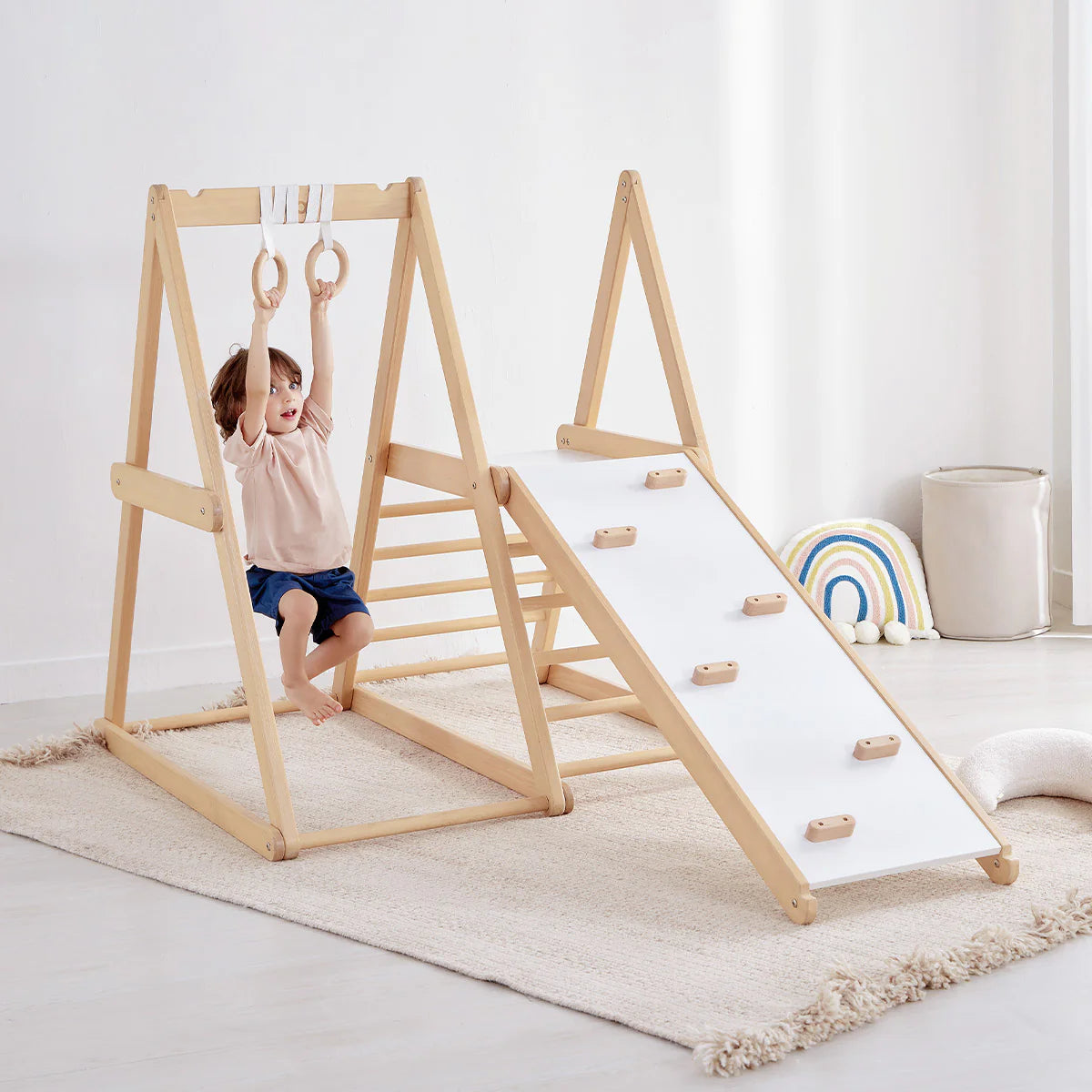 Boori - Kids Tidy Climbing Gym - Barley White and Almond