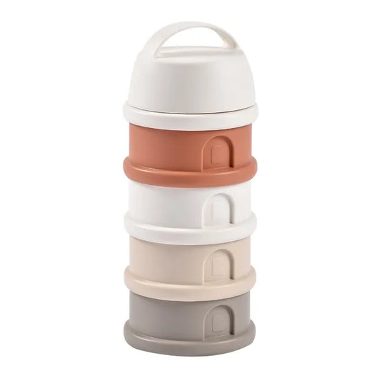 Beaba - Formula Milk Container 4 Compartments Cotton White/Terracota