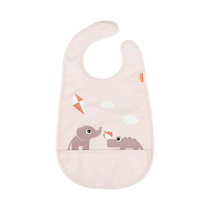 Done By Deer Bib W/Velcro Playground Powder
