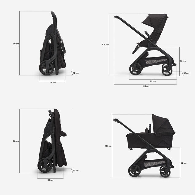 Bugaboo - Dragonfly Stroller - Midnight Black