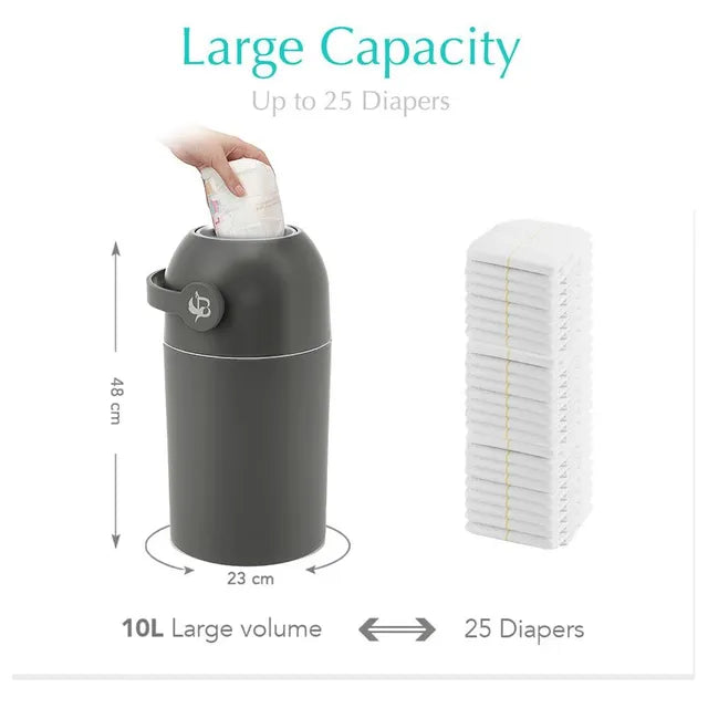 Bumble & Bird - Odourless Diaper Pail - Anthracite