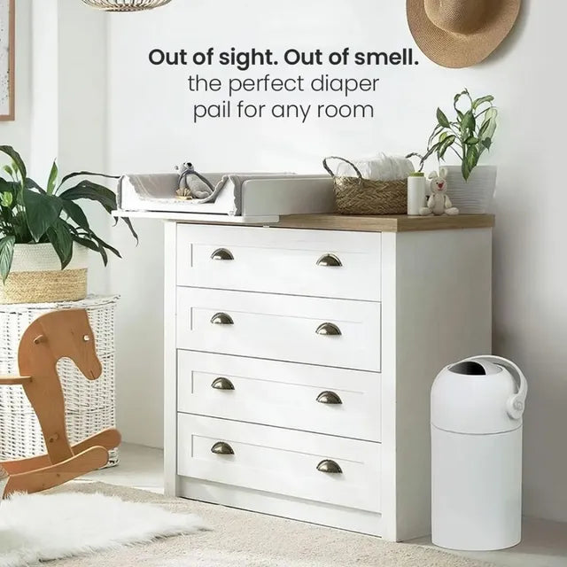 Bumble & Bird - Odourless Diaper Pail - White