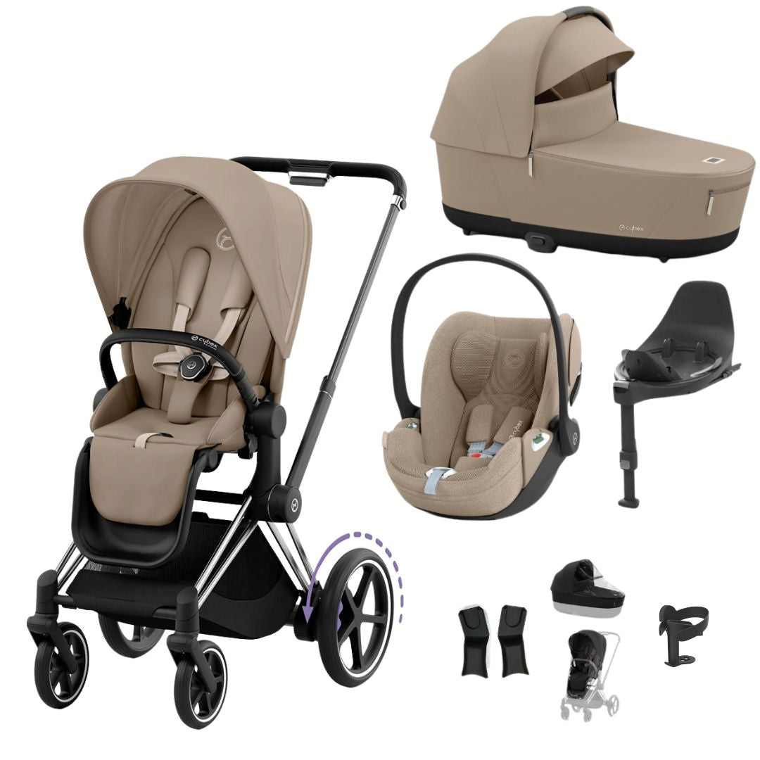 Cybex - ePriam Travel System with Cloud T plus - Cozy Beige