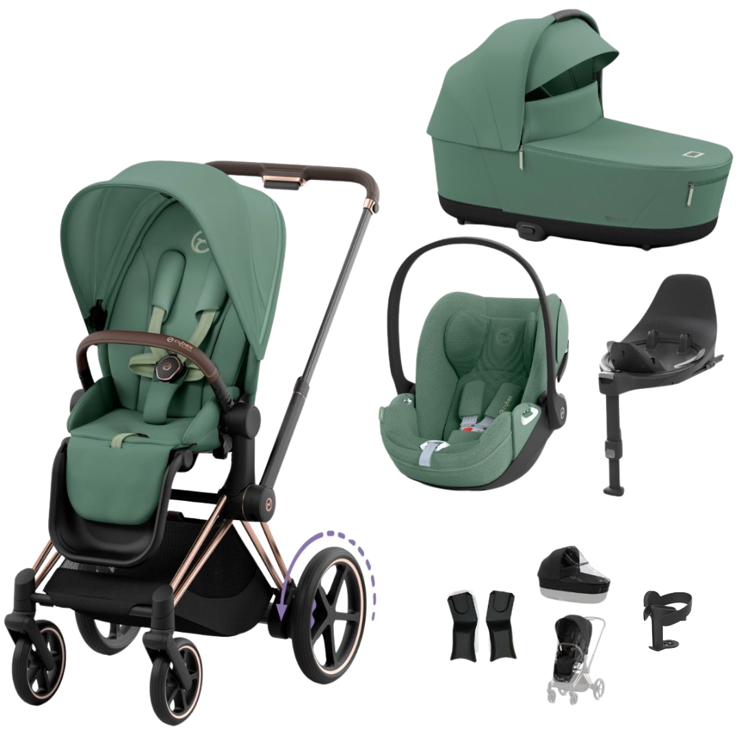 Cybex - ePriam Travel System with Cloud T plus - Leaf Green