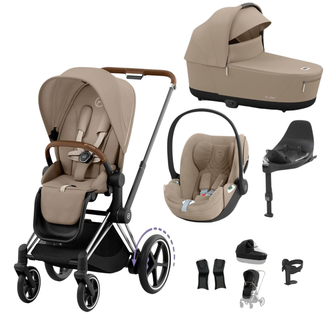 Cybex - ePriam Travel System with Cloud T plus - Cozy Beige