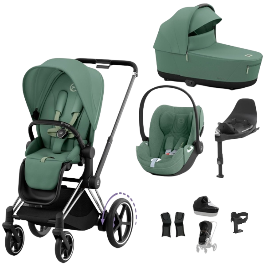 Cybex - ePriam Travel System with Cloud T plus - Leaf Green