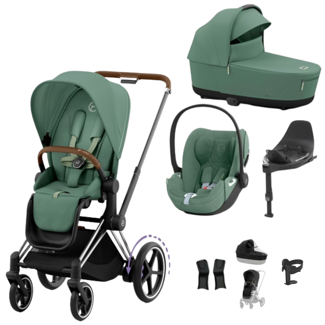 Cybex - ePriam Travel System with Cloud T plus - Leaf Green