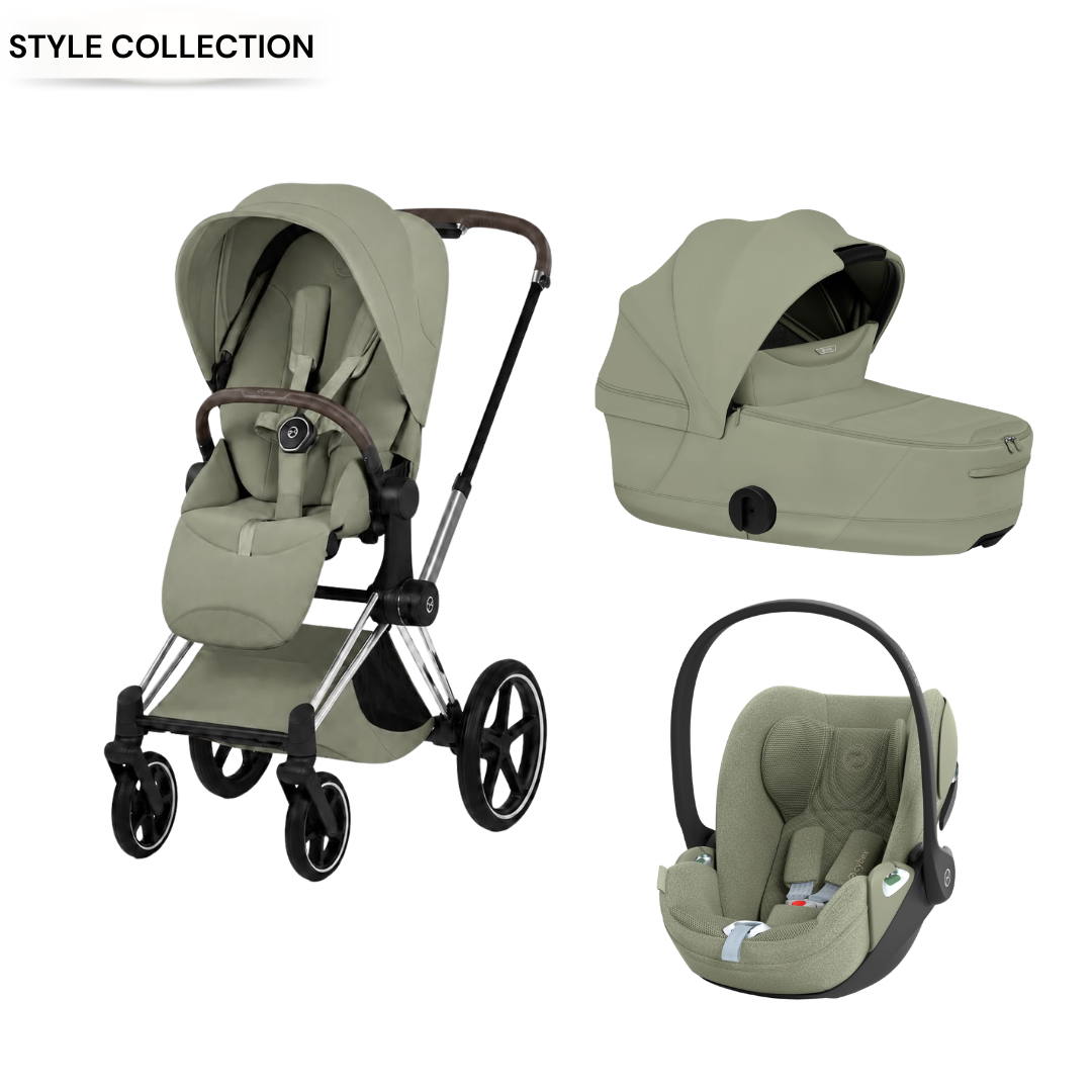 Cybex - Priam Sage Green 3 Pcs Bundle - Style Collection
