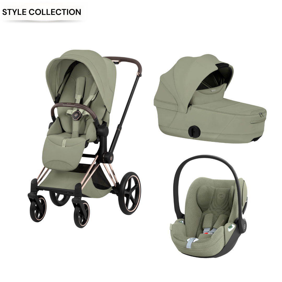 Cybex - Priam Sage Green 3 Pcs Bundle - Style Collection