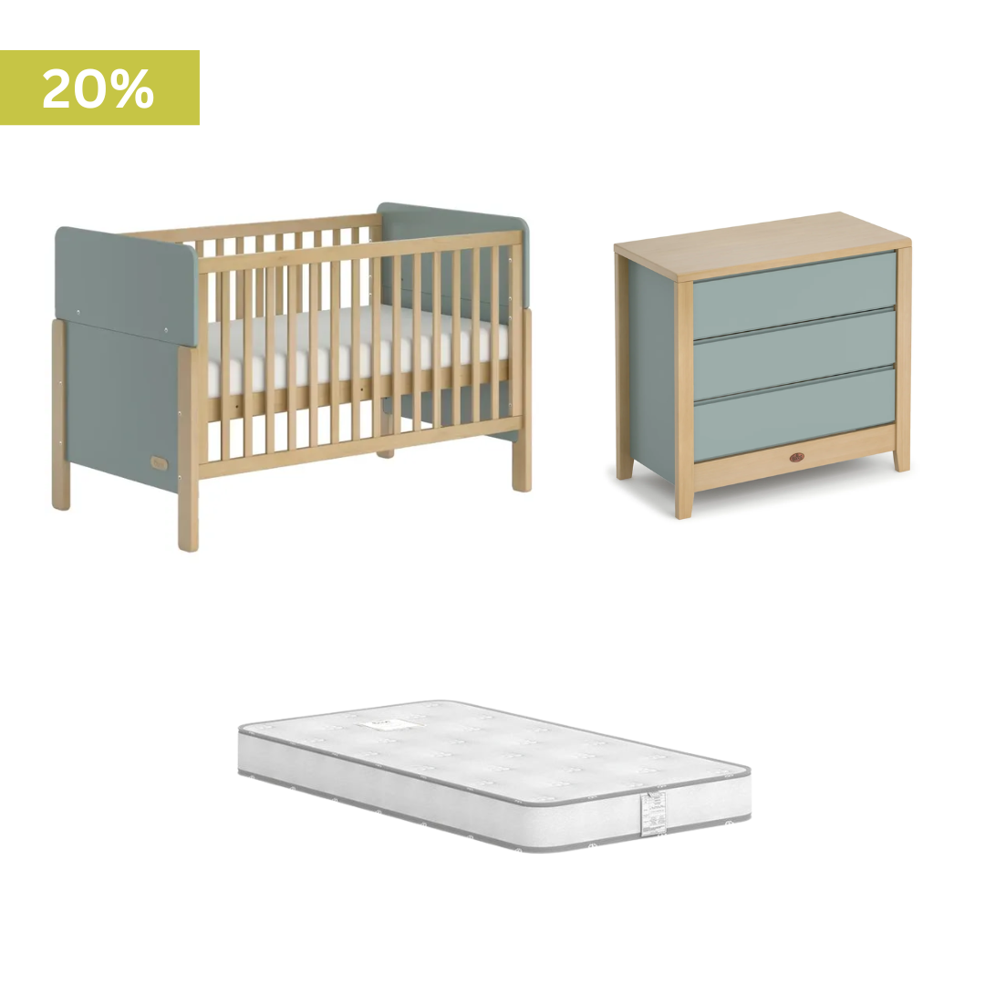 Boori - Corindi Cot 2 Piece Set with Clovelly 3 Drawer Chest