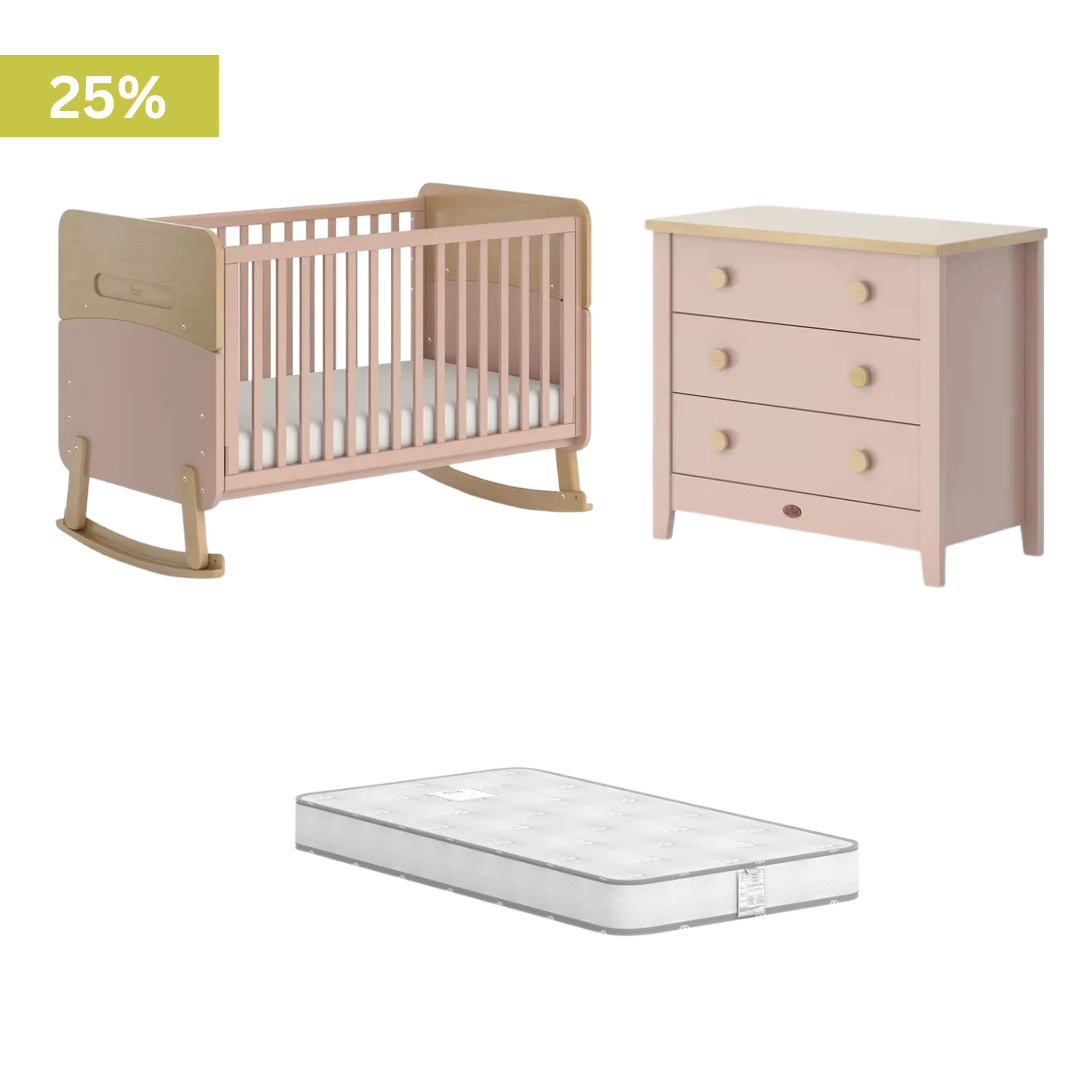 Boori - Neat 2 Piece Crib Set with 3 Chest of Drawer