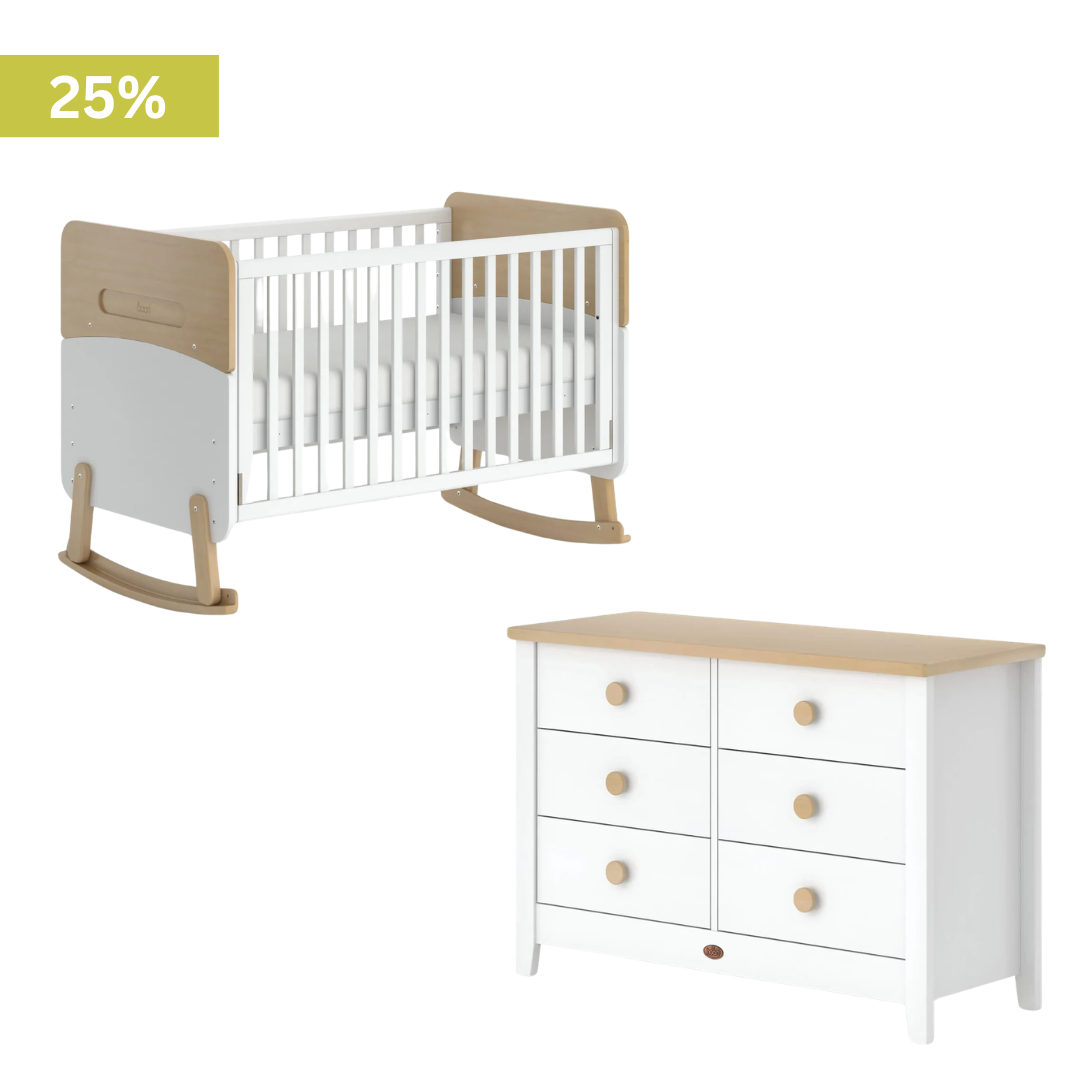 Boori - Neat 2 Piece Crib Set with 6 Chest of Drawer
