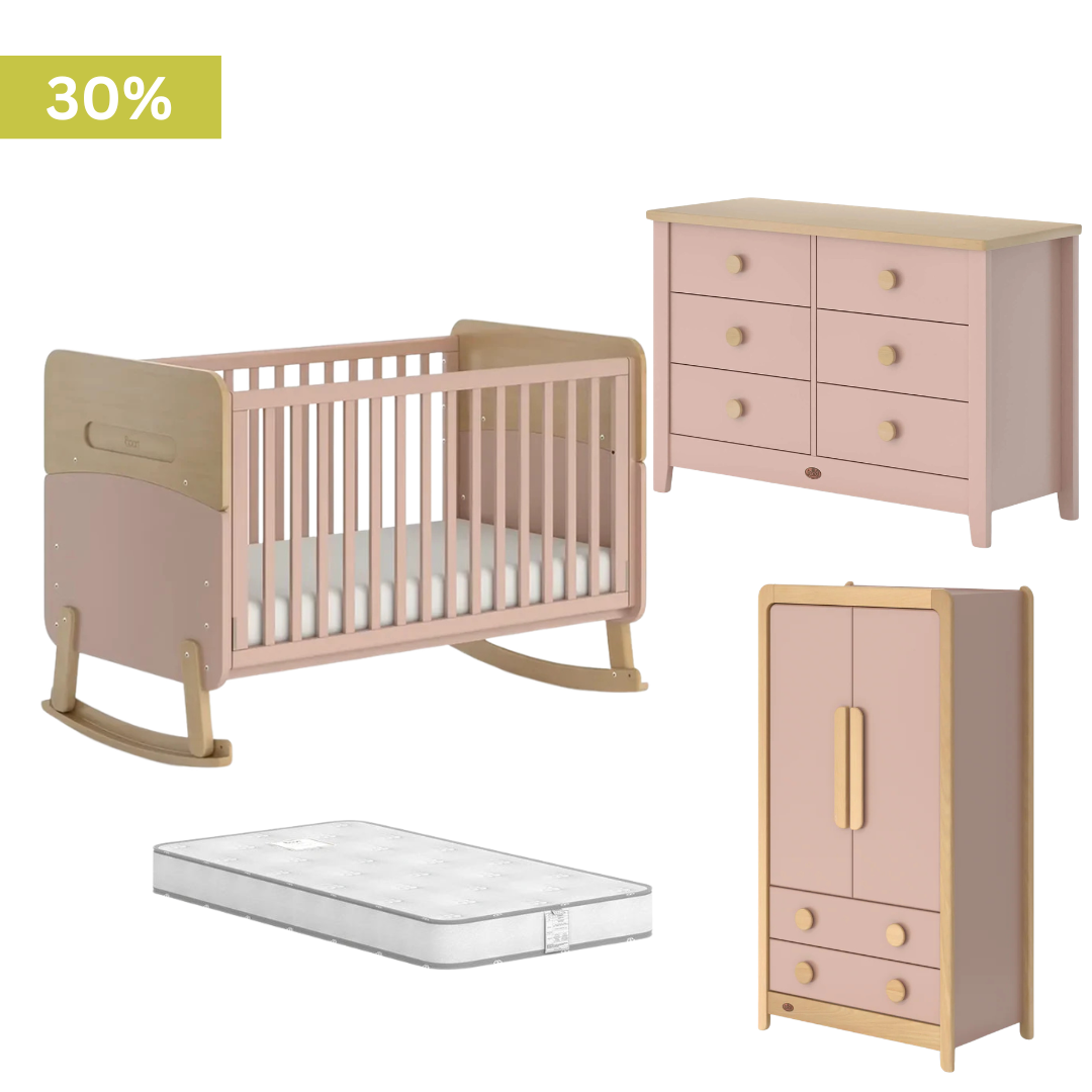 Boori - Neat 4 Piece Set with 6 Chest of Drawer, Wardrobe and Mattress