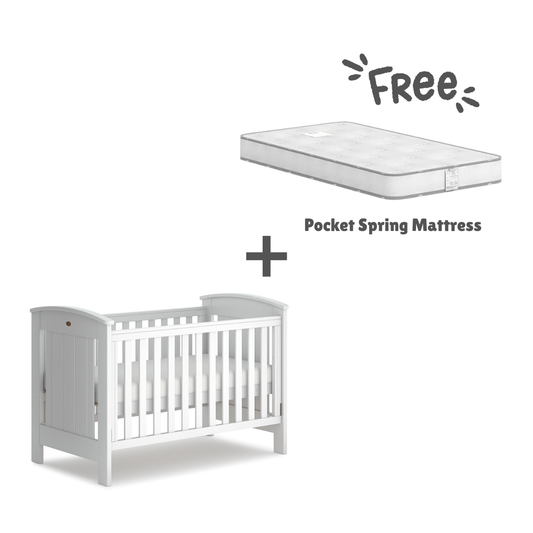 Boori - Casa Baby Cot_Barley White