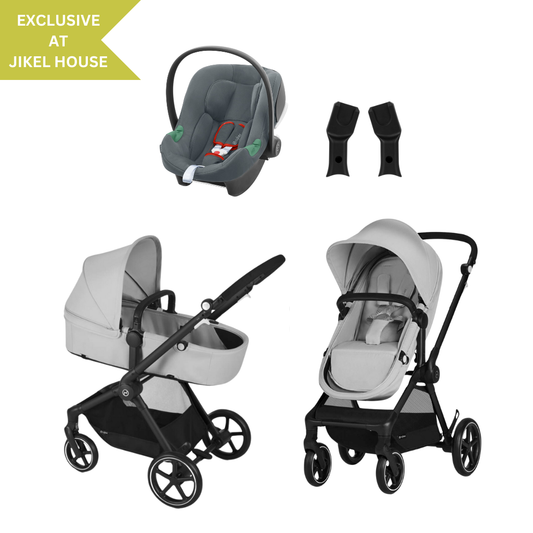 Cybex - EOS Travel System Lava Grey (Frame Black) - Aton B2 Stone Grey