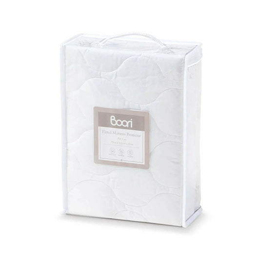 Boori - Cot Bed White Fitted Mattress Protector