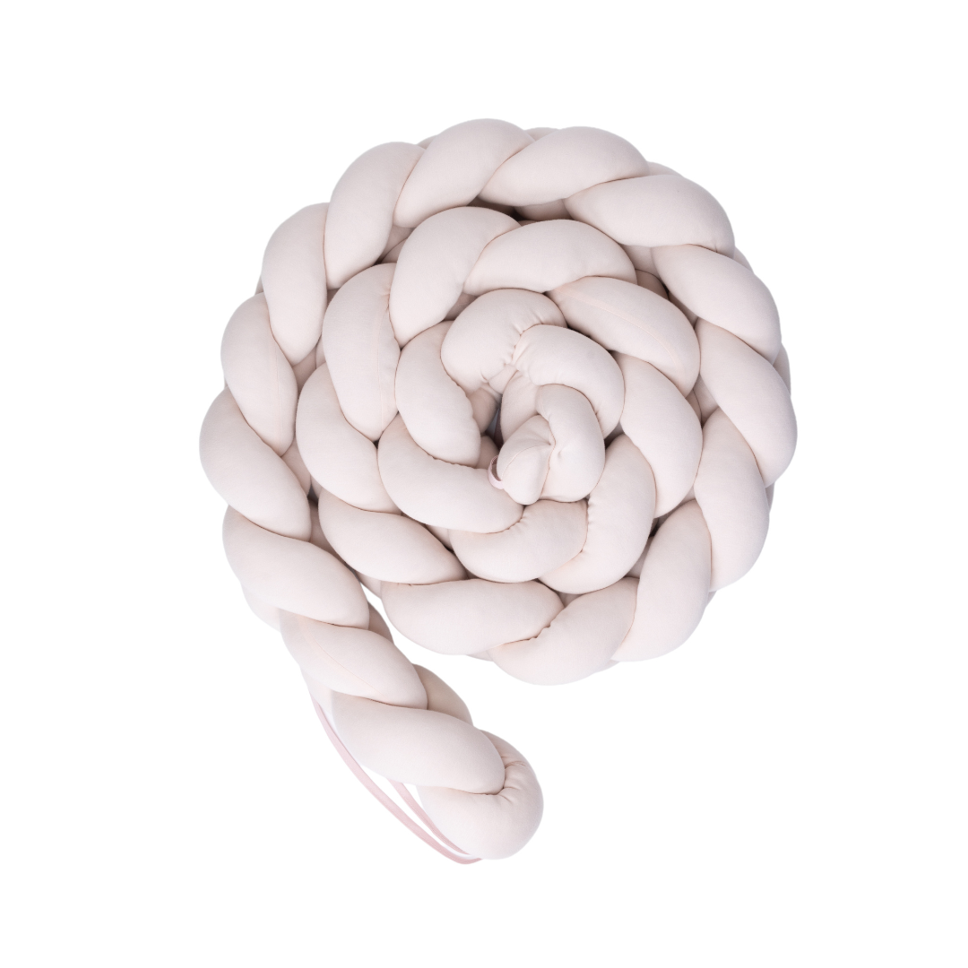 Bimbi Dreams - BRAIDED COT BUMPER 200 CM Pink