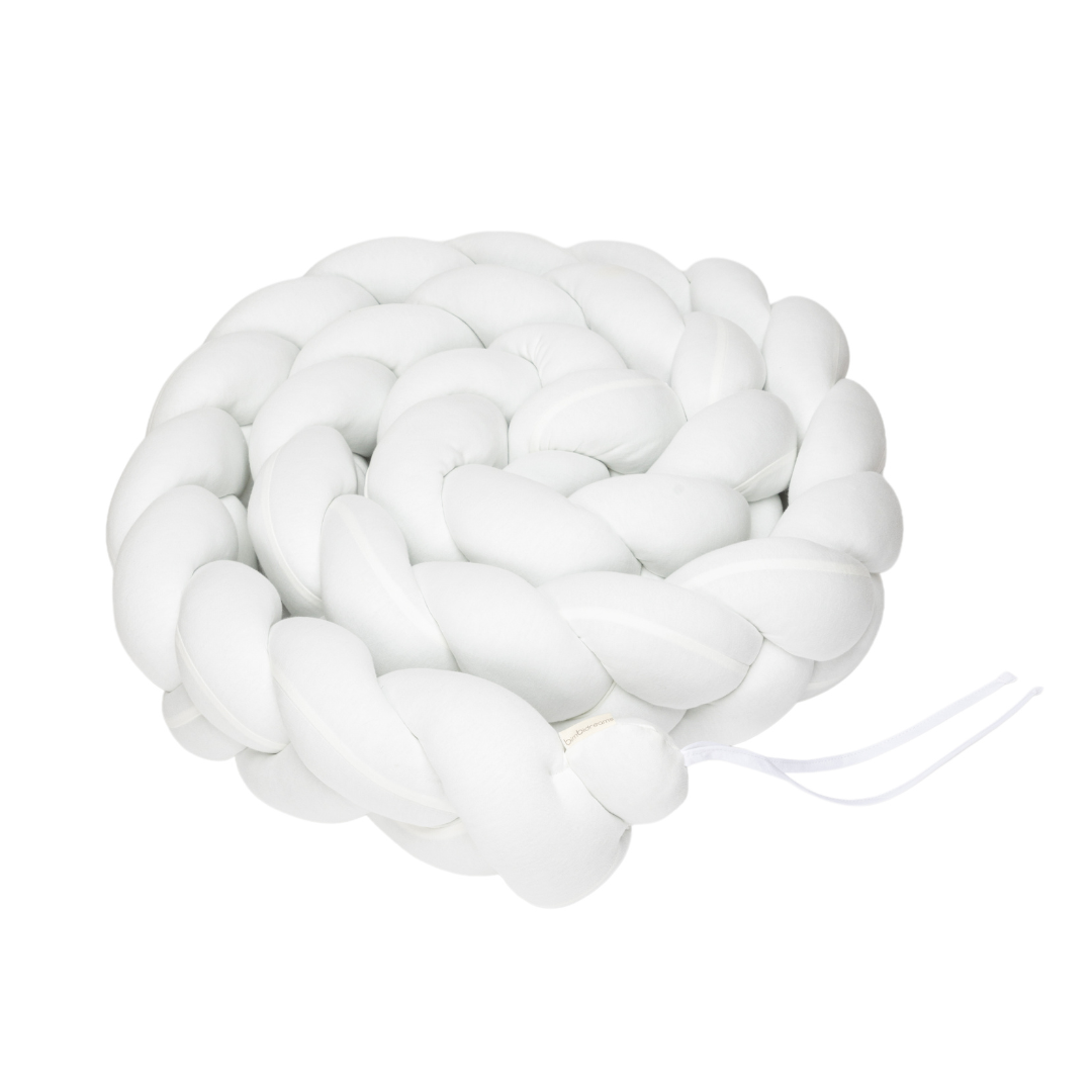 Bimbi Dreams - BRAIDED COT BUMPER 300 CM White