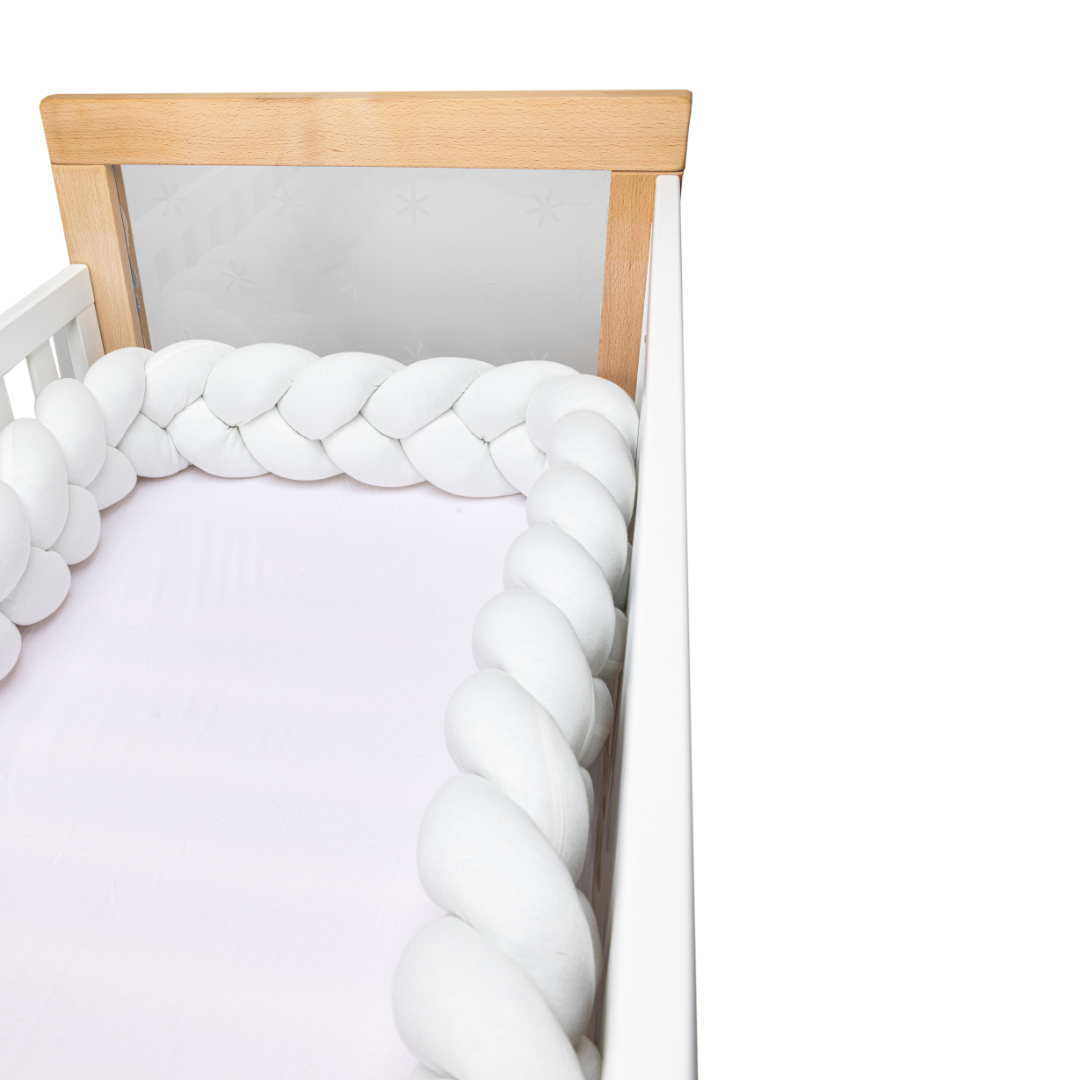Bimbi Dreams - BRAIDED COT BUMPER 300 CM White