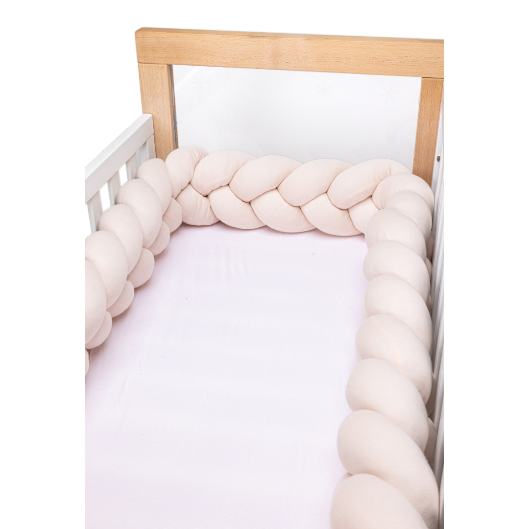 Bimbi Dreams - BRAIDED COT BUMPER 300 CM Pink