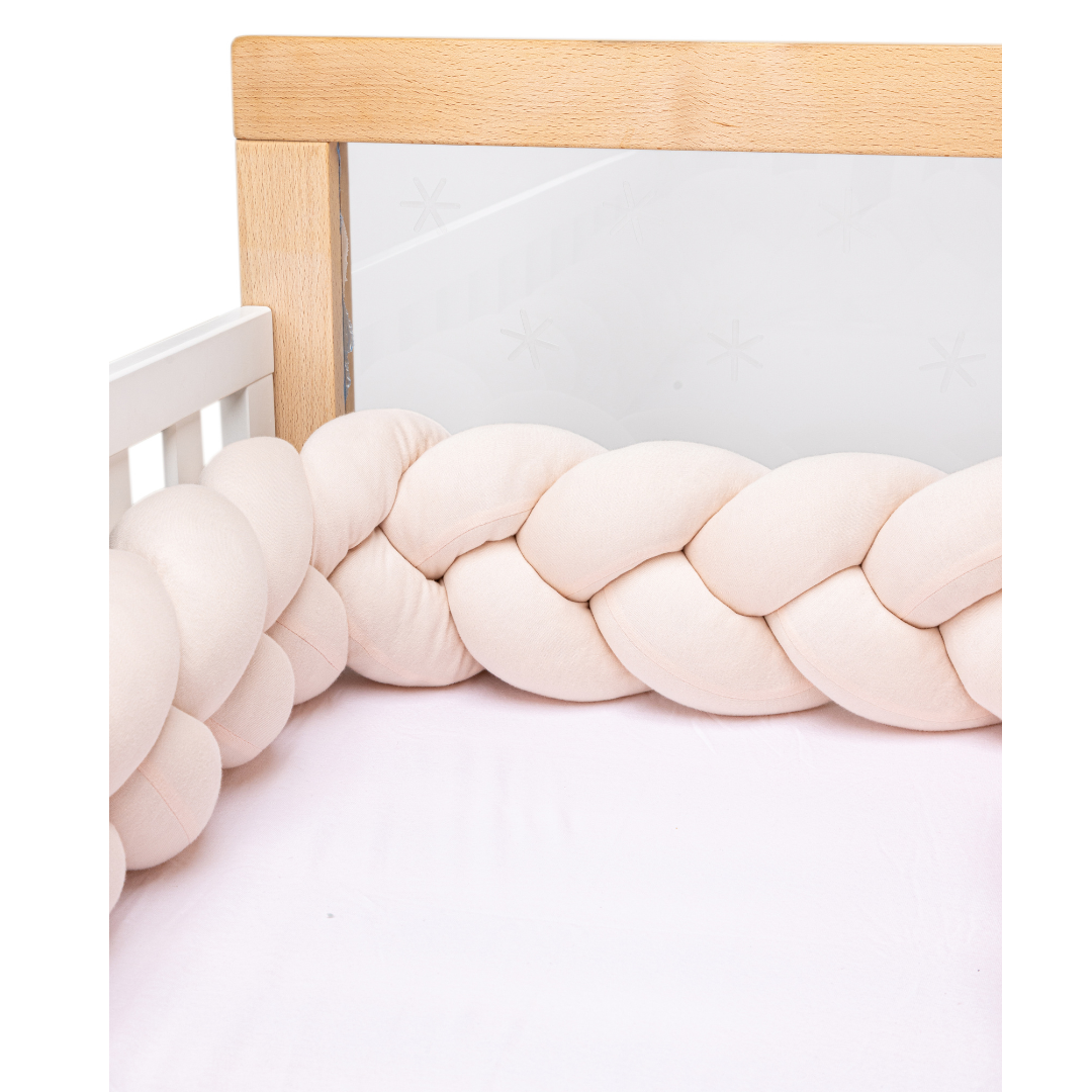 Bimbi Dreams - BRAIDED COT BUMPER 300 CM Pink