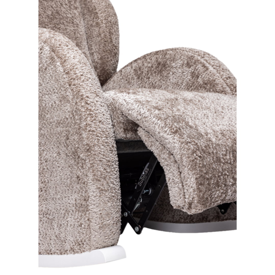 MICUNA - ROCKING NURSING CHAIR FLOR WHITE/SHEEP TAUPE