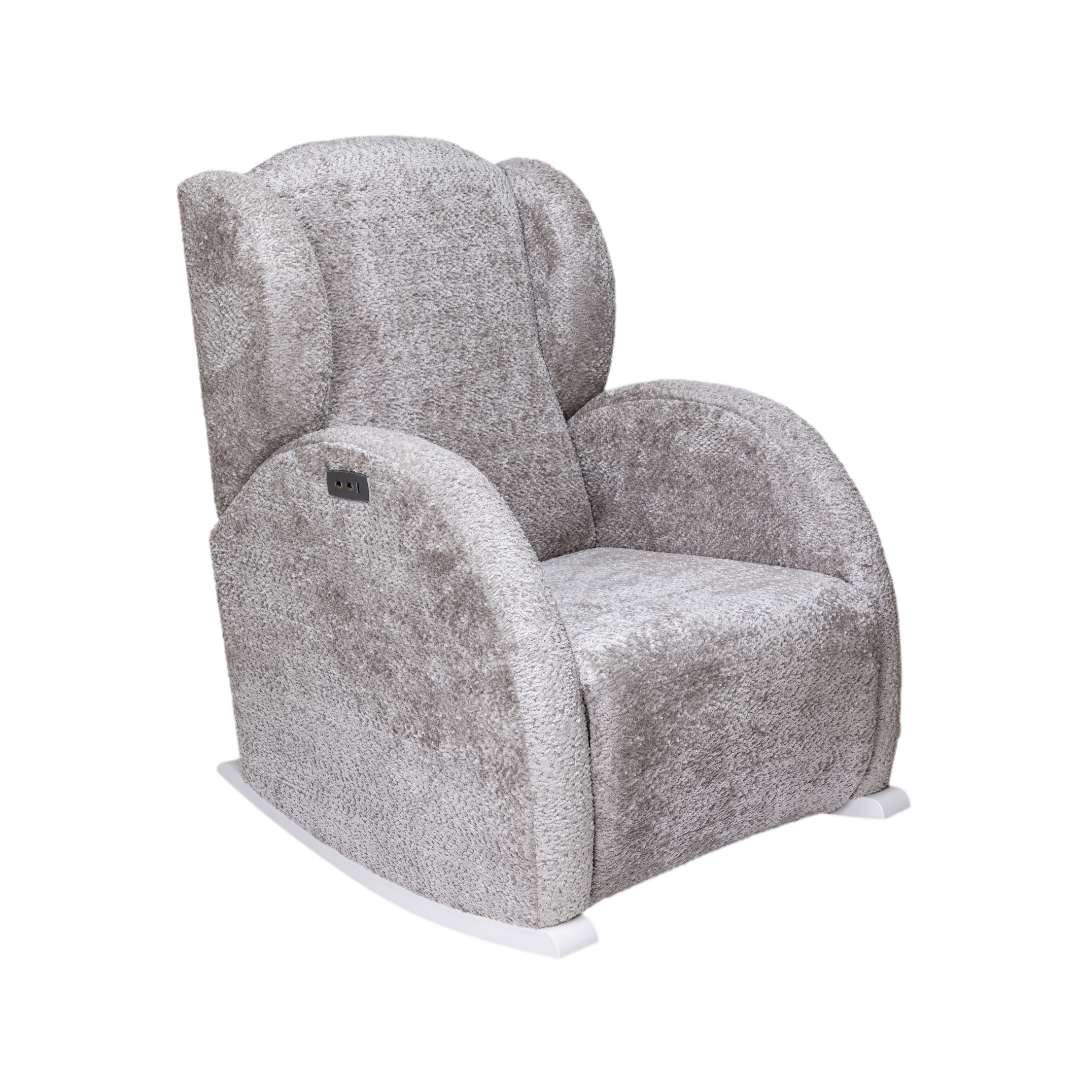 MICUNA - ROCKING NURSING CHAIR FLOR WHITE/SHEEP GREY