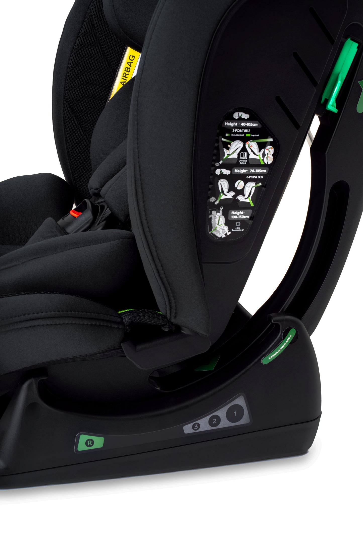 Kepler i-Size Convertible Car Seat - Carbon Black