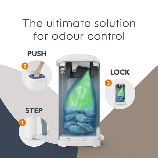 Diaper Genie - Select Odor Lock Stainless Steel Pail Green