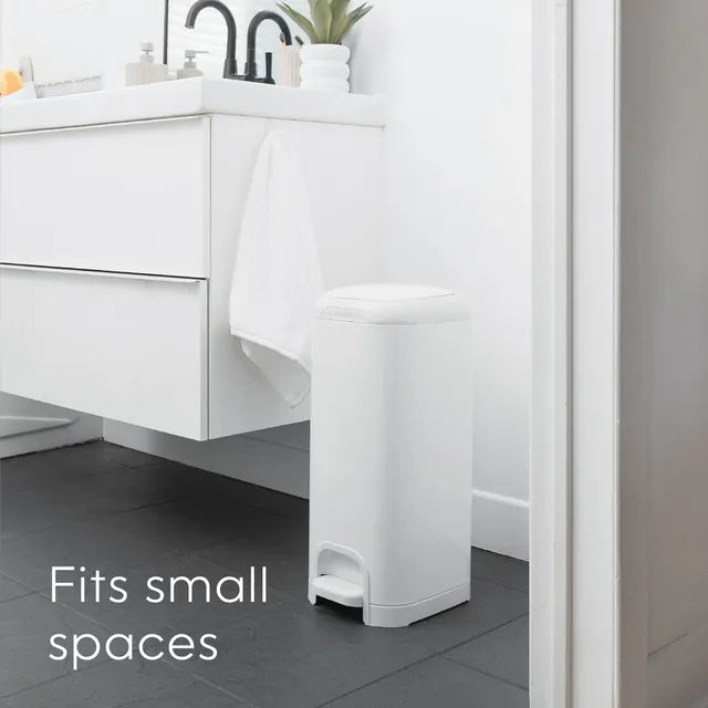 Diaper Genie - Select Odor Lock Stainless Steel Pail White