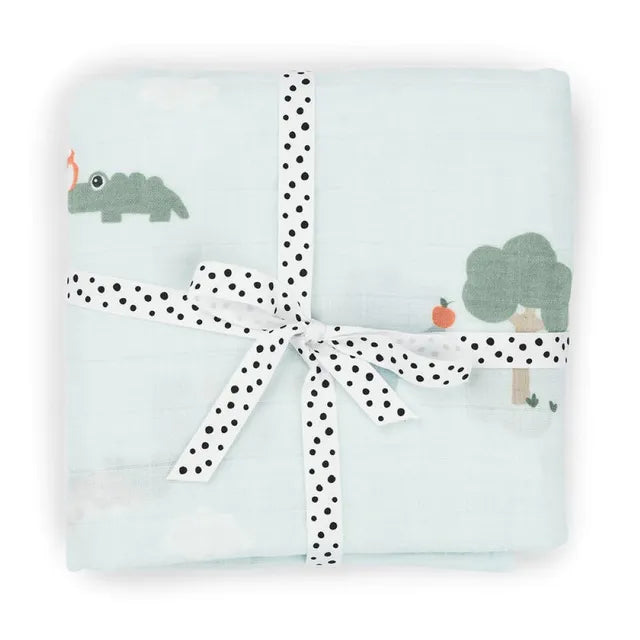 Done By Deer - Swaddle Playground Blue