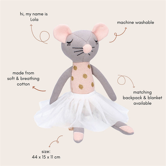 Kidzroom - Soft Toy Lola the Mouse