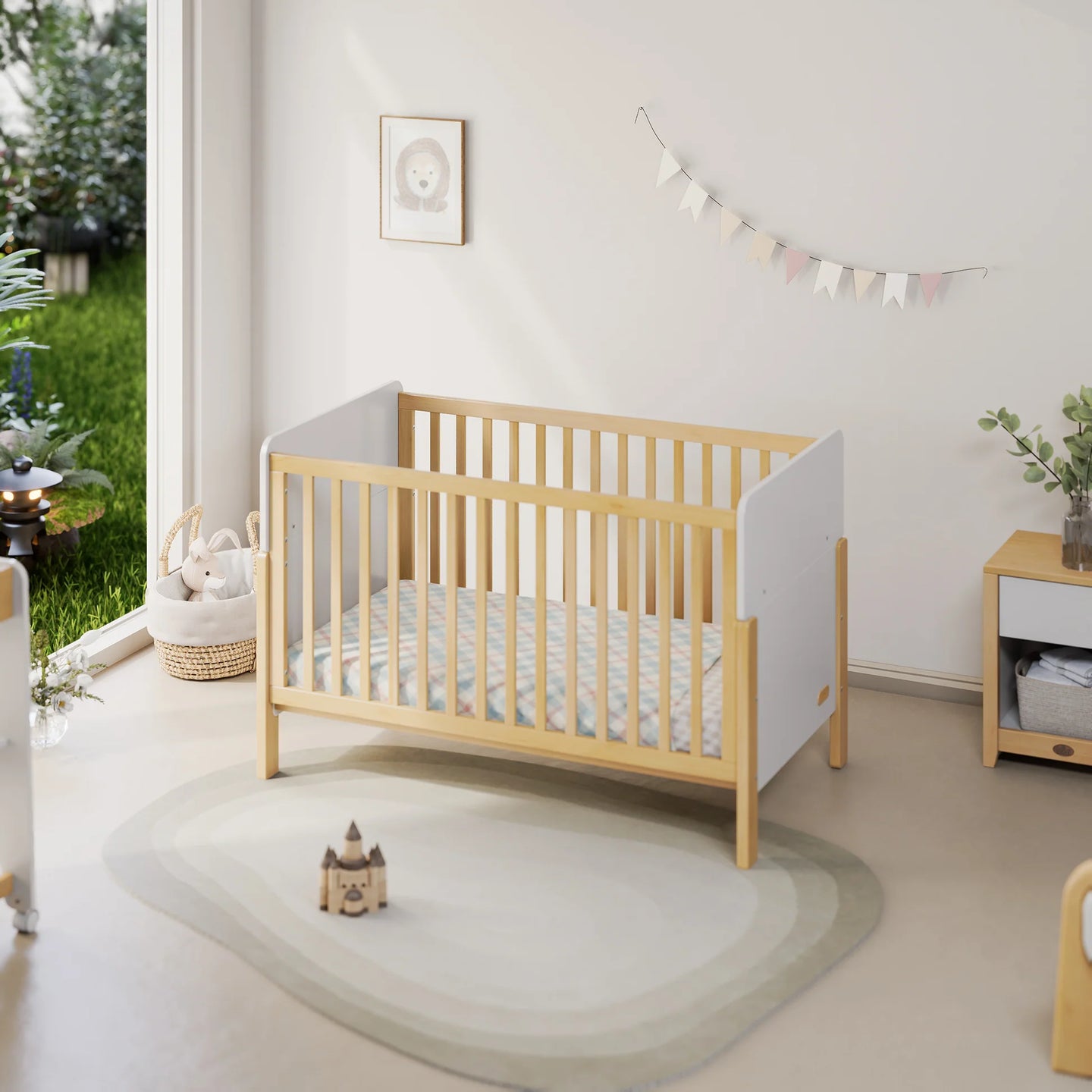 Boori - Corindi Cot Bed - Barley White and Almond