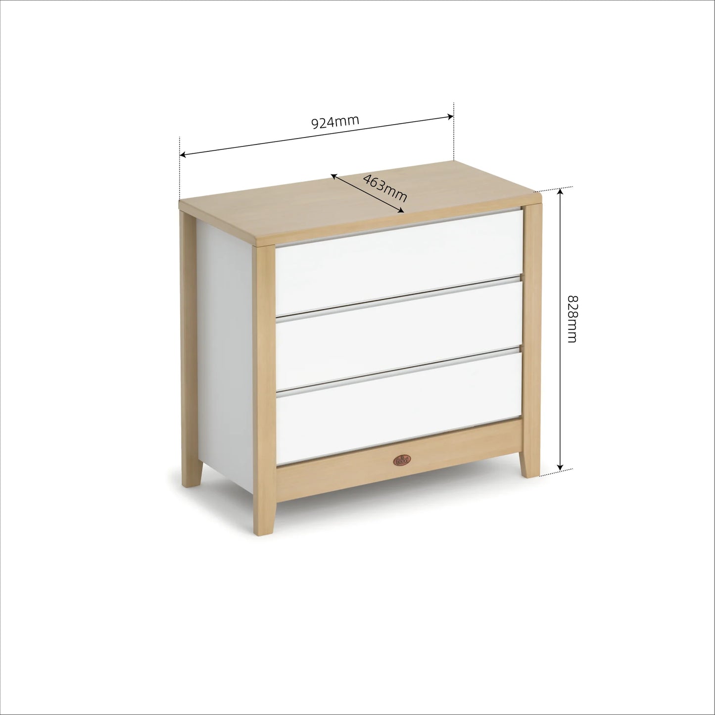 Boori - Clovelly 3 Drawer Chest - Barley White and Almond