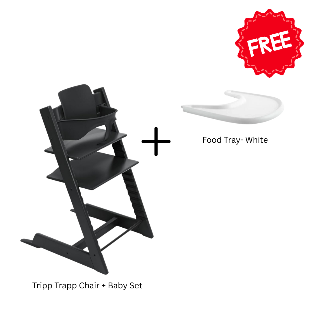 ⁠Tripp Trapp Chair + Baby Set with free Food Tray