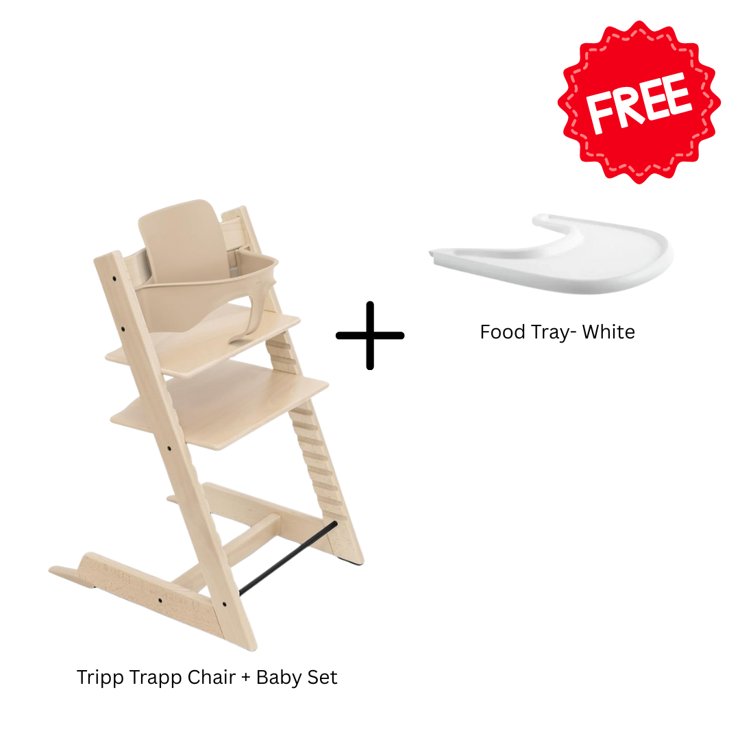 ⁠Tripp Trapp Chair + Baby Set with free Food Tray