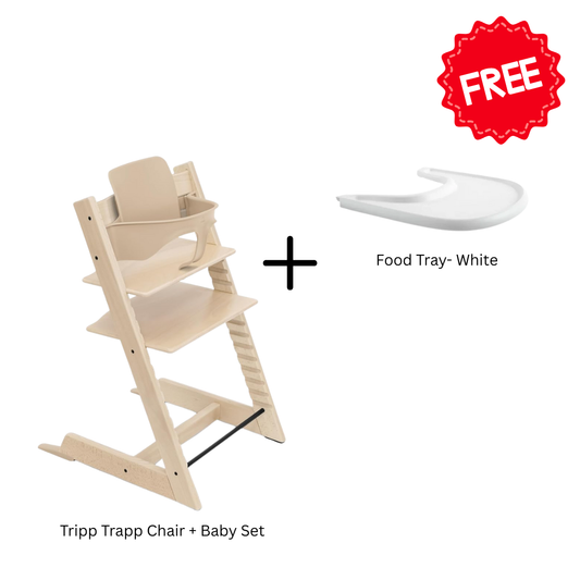 ⁠Tripp Trapp Chair + Baby Set with free Food Tray