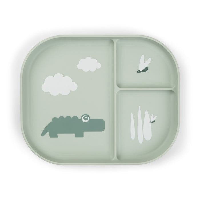 Done By Deer - Foodie Compartment Plate Croco Green