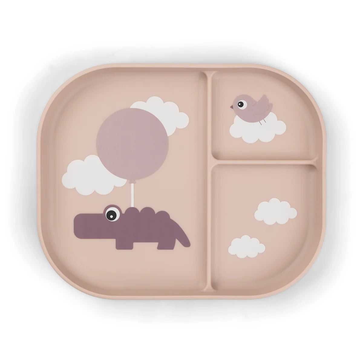 Done By Deer - Foodie Compartment Plate Happy Clouds Powder